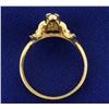 Image 3 : Custom Made Diamond Frog Ring in 14k Gold