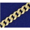 Image 2 : Italian Made Solid Curb Link Bracelet in 14K Yellow Gold