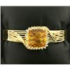Image 1 : Heavy Citrine Gold Bangle Bracelet