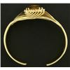 Image 2 : Heavy Citrine Gold Bangle Bracelet