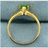 Image 3 : Pear Shaped Peridot Gold Ring