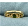 Image 4 : Pear Shaped Peridot Gold Ring