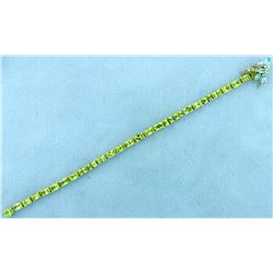 Peridot and Blue Topaz Dragonfly Bracelet in 14k Gold