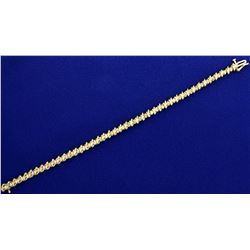 1.5ct TW Champagne Diamond Tennis Bracelet