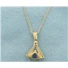 Image 2 : LeVian Tanzanite and Diamond Pendant with 14k Gold Chain