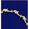 Image 2 : 9 1/4 Inch Gold Dolphin Anklet