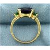 Image 3 : Amethyst and Peridot Ring in 14K Yellow Gold
