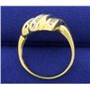 Image 3 : Diamond Wave Design Ring in 14K Yellow Gold