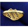 Image 4 : Diamond Wave Design Ring in 14K Yellow Gold