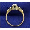 Image 3 : Vintage Three Stone Diamond Ring in 14K Yellow and White Gold