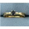 Image 1 : Color Changing Alexandrite Solitaire Ring in 14K Yellow Gold