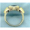 Image 3 : Hand Crafted Custom Designed Sapphire and Diamond Ring in 14K Gold