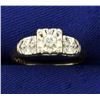Image 1 : Vintage Three Stone Diamond Ring in 14K Yellow and White Gold