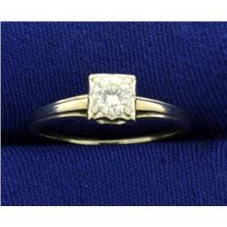 1/2 ct Tw Diamond Engagement Ring in 14K White Gold