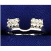 Image 1 : 1/4 ct TW Diamond Ring Jacket in 14K White Gold