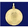 Image 1 : Soccer Ball Pendant in 14K Yellow Gold