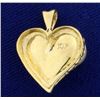Image 2 : Pearl Heart Pendant in 14K Yellow Gold