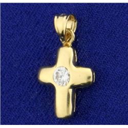 Cross Pendant in 14K Yellow Gold