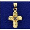 Image 2 : Cross Pendant in 14K Yellow Gold