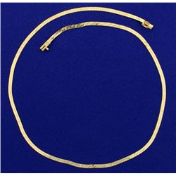 16 Inch Herringbone Neck Chain in 14K Yellow Gold