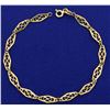Image 1 : Italian Made Designer Infinity Link Bracelet in 18K Yellow Gold