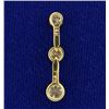 Image 3 : 1/2ct TW 3 Diamond Journey Pendant in 14K Yellow Gold