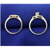 Image 4 : Over 1/3ct TW Diamond Wedding Ring Set in 14K White Gold