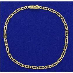 Designer Link 8 Inch Bracelet in 18K Yellow Gold