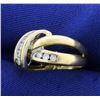 Image 2 : 1/3 ct TW Criss Cross Diamond Ring in 10K Yellow and White Gold