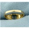 Image 4 : Antique Blue Spinel Ring in 14K Yellow Gold