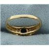 Image 4 : Natural Sapphire and Diamond ring in 14K Yellow Gold