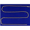 Image 1 : 25 Inch Rope Style Neck Chain in 18K Yellow Gold