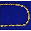 Image 2 : 25 Inch Rope Style Neck Chain in 18K Yellow Gold