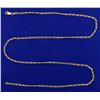 Image 1 : 23 1/2 Inch Elongated Linked Neck Chain in 18K Yellow Gold