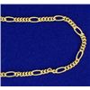 Image 2 : 24 1/2 Inch Figaro Neck Chain in 18K Yellow Gold