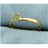 Image 2 : Solitaire Color Changing Alexandrite Ring in 14K Yellow Gold
