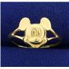 Image 1 : Vintage Disney Mickey Mouse Ring in 14K Yellow Gold