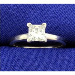 .84 Carat Princess Cut Diamond Solitaire Engagement Ring