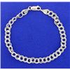 Image 1 : Itlalian Made White Gold 14K Charm Bracelet