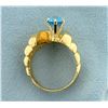 Image 3 : 1.5ct Blue Topaz Ring in Modern Style Setting