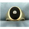 Antique Men's Diamond and Onyx Ring