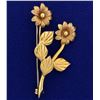 Italian Made Vintage Flower Pin
