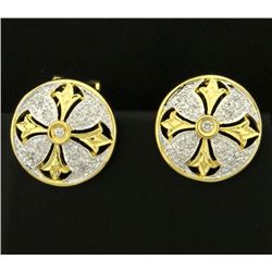 Diamond Designer Earrings in 14k Gold