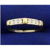 Image 1 : 1/4ct TW Diamond Band Ring in White and Yellow 14k Gold