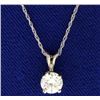 Image 1 : .6ct Diamond Pendant with Chain