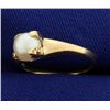 Image 2 : 6mm Akoya Pearl Solitaire Gold Ring