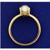 Image 3 : 6mm Akoya Pearl Solitaire Gold Ring