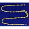 Image 1 : 22 1/2 Inch Graduated Rope Style Neck Chain in 14k Gold