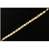 Image 1 : 7 Inch Diamond Cut Designer Bracelet in Yellow and White Gold