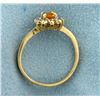 Image 3 : Citrine and White Sapphire Ring